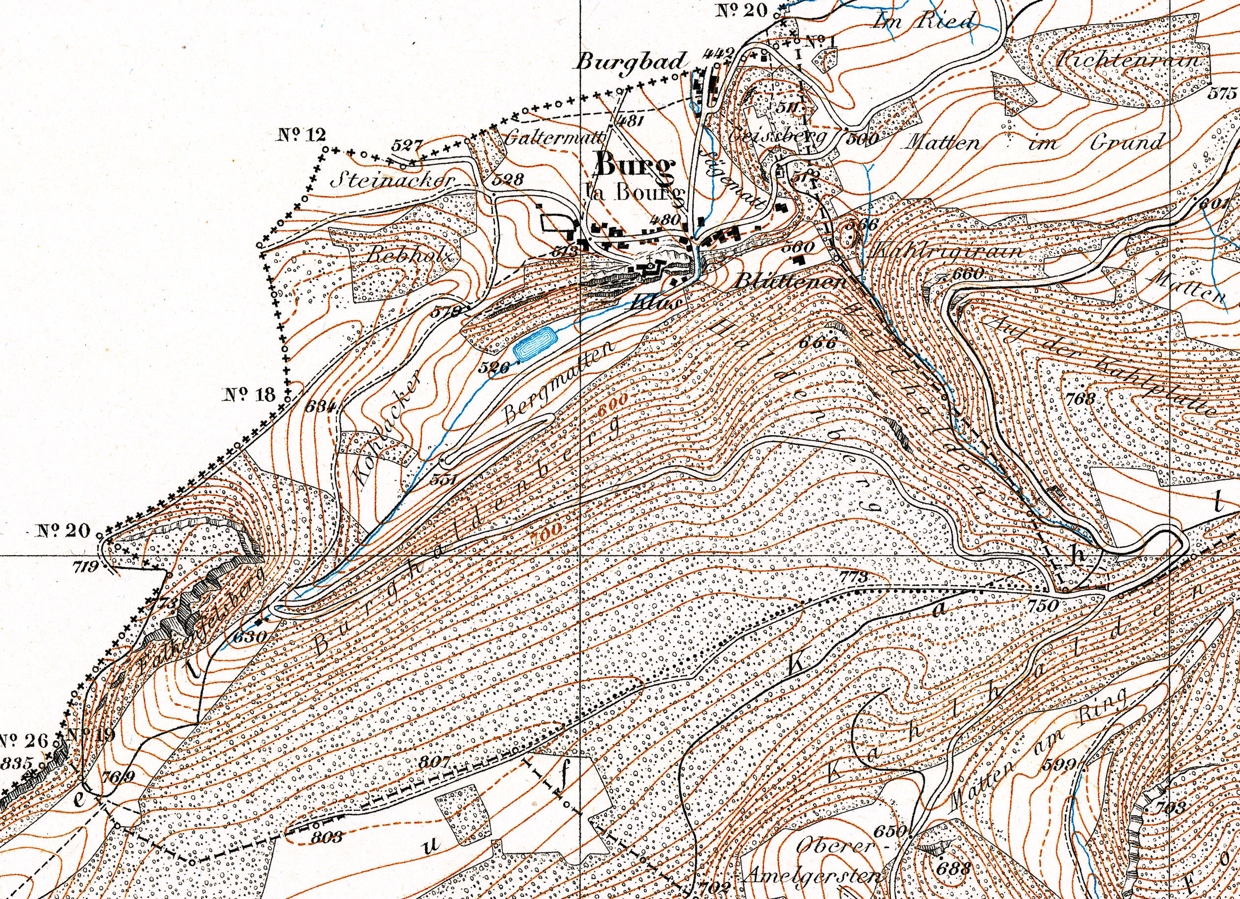 E17644 BU04 Siegfriedkarte Burg